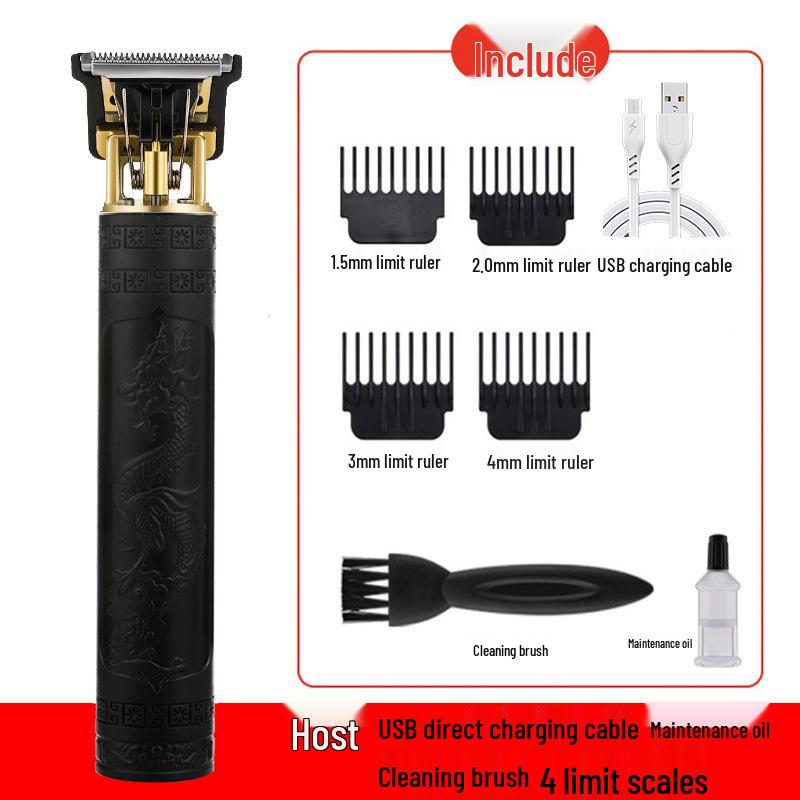 Электрическая машинка для стрижки волос T9 Bald - Профессиональная перезаряжаемая машинка для гравировки и бритья с масляной головкой