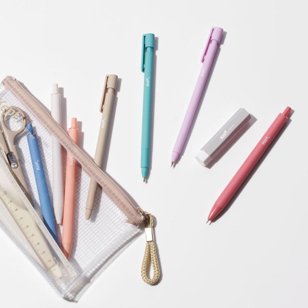 Raymay Fujii Kept KP1145 Gel Ballpoint Pens, 8 Colors, 0.5 mm, 508801