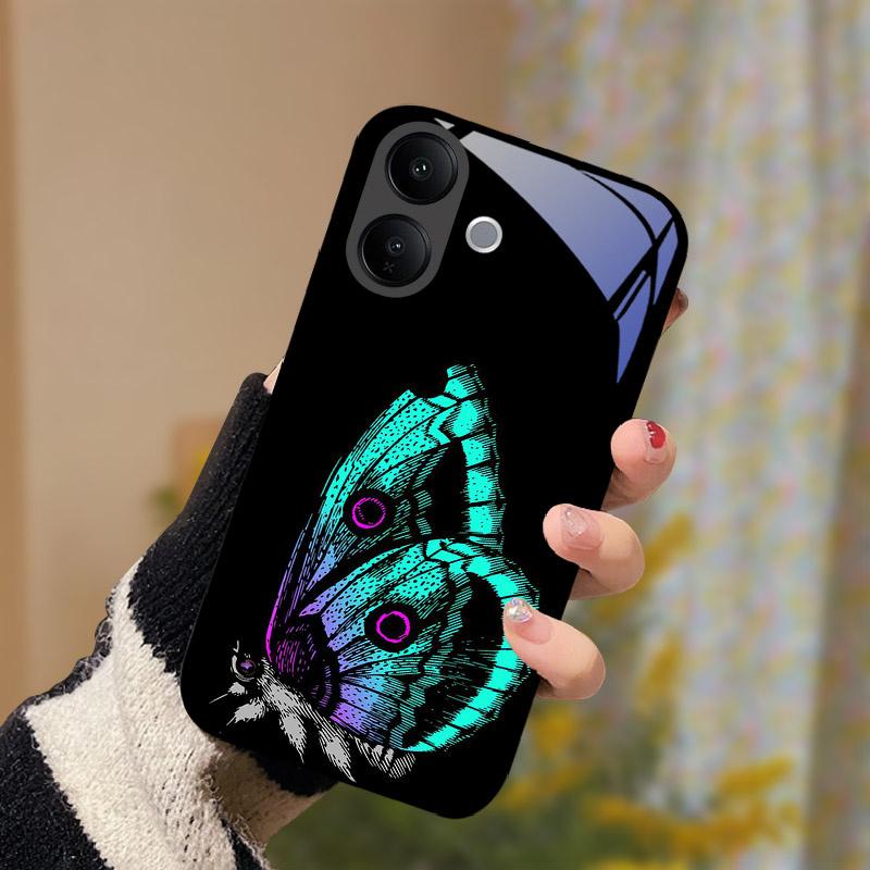 Для VIVO V60 Lite V60Lite Чехол Модный Рисунок Закаленное Стекло Чехол Для VIVO V 60 Lite Корпус Телефона Противоударный Fundas Capa