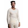 Мужская кремовая мужская шерстяная майка с длинным рукавом Elf568haseruzklccm