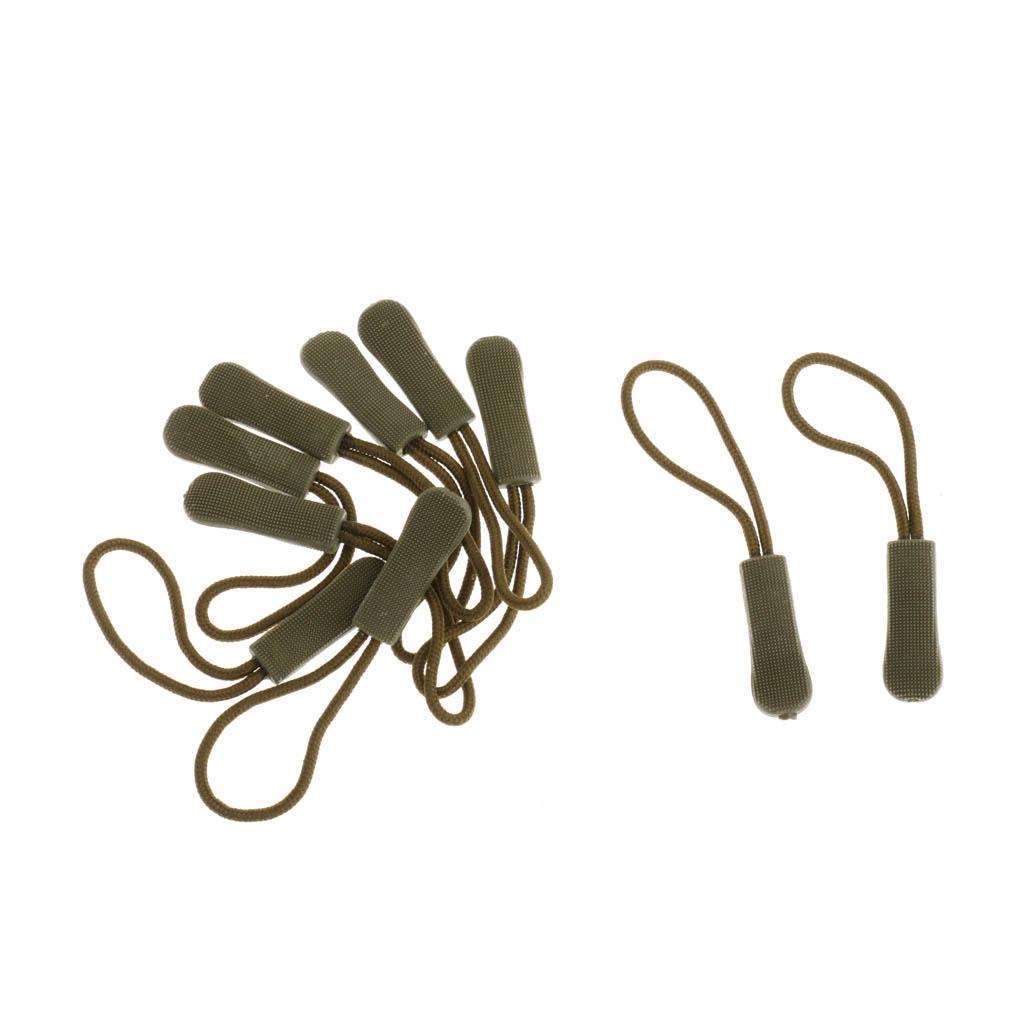 Шнурок-бегунок с текстурированной ручкой, эластичный, сменный комплект для сломанных молний на рюкзаках, багаже, палатках, одежде