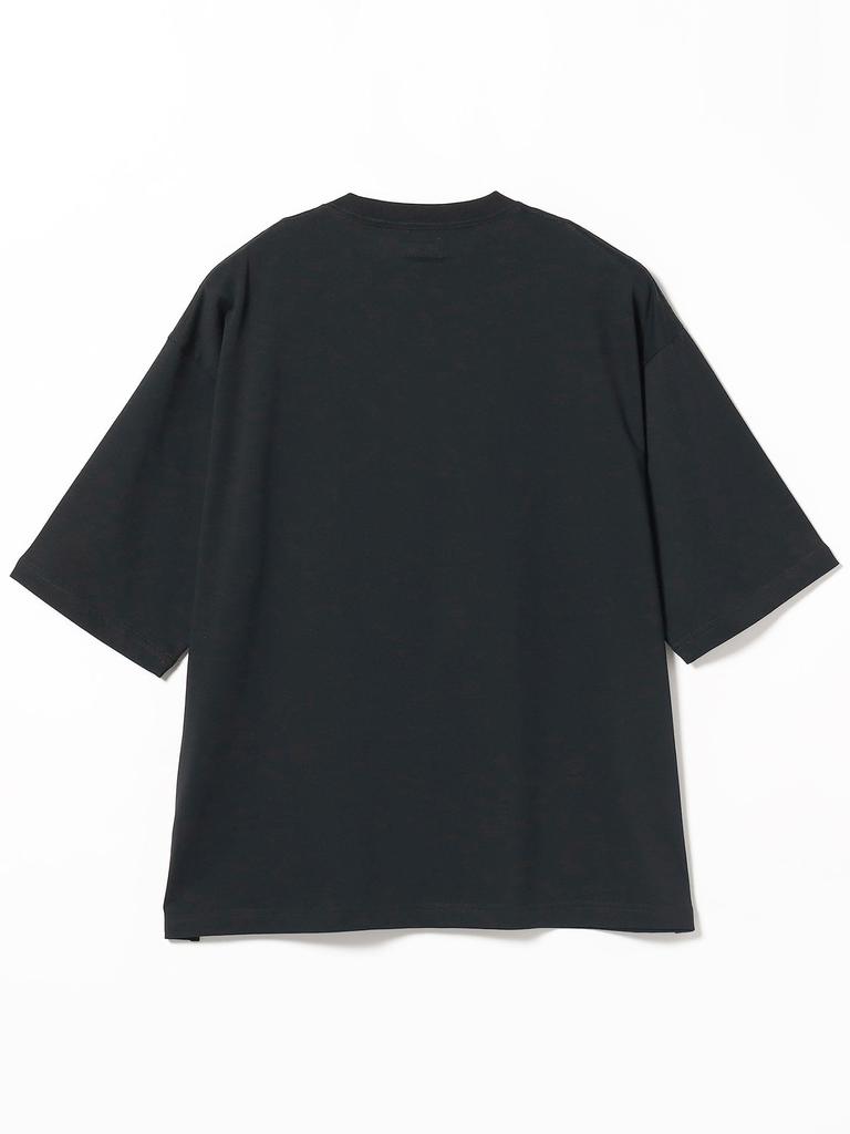 Мужская футболка Beams с коротким рукавом, свободная, мерсеризованная, черная, размер S, 11041318803