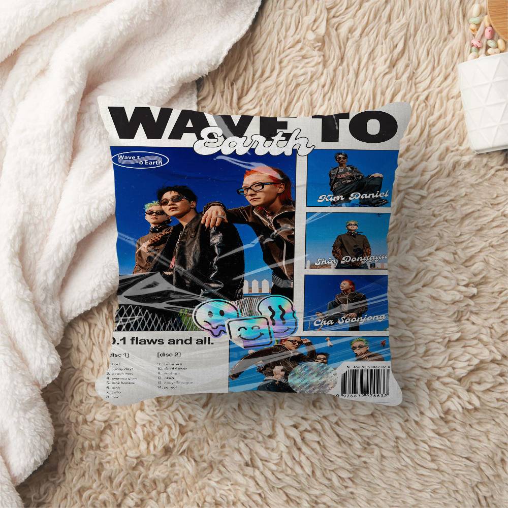 WWave To Earth Summer Flows Personalized Pillow Cover Kids Bedroom Wild Party Decor Pillowcase kid Birthday shower Gift