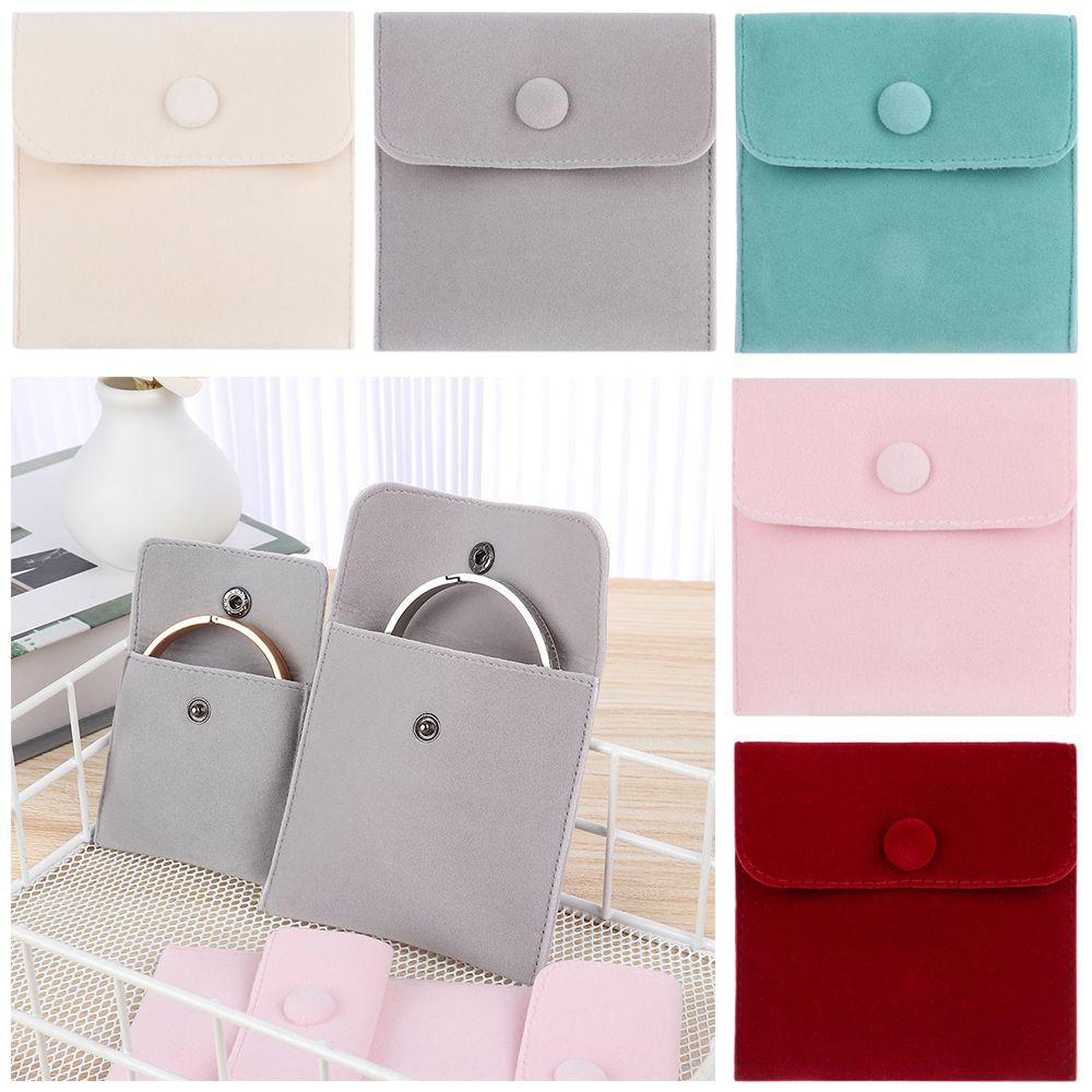 New Snap Velvet Necklace Wrapping Bag Jewelry Packaging Bag Bracelet Bag Storage Pouch