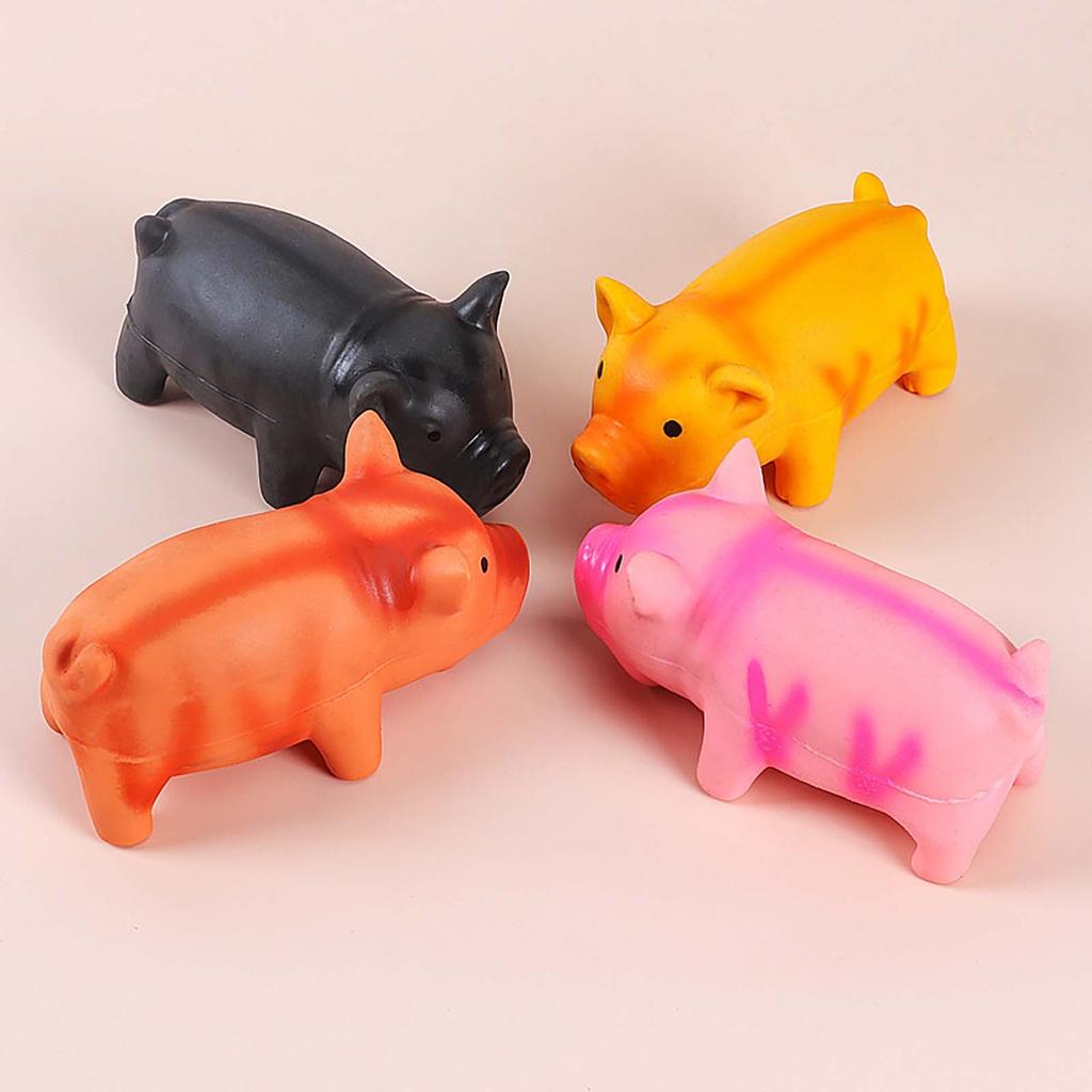 Игрушка для собак из латекса в форме свиньи, жевательная игрушка со звуком из латекса