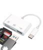 USB-C Хаб с портами USB 3.0, кардридером TF Micro SD (3-в-1), Совместимый с Type-C Thunderbolt 4, Ключ флэш-памяти, Совместимый с MacBook Pro,