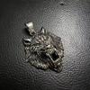 Stainless Steel Nordic Viking Wolf Head Titanium Steel Pendant Gold Plated Necklace
