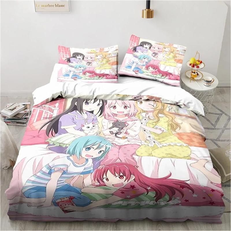 3D-печатные комплекты постельного белья Puella Magi Madoka Magica изысканный комплект постельного белья пододеяльник комплект постельного белья роскошный подарок на день рождения