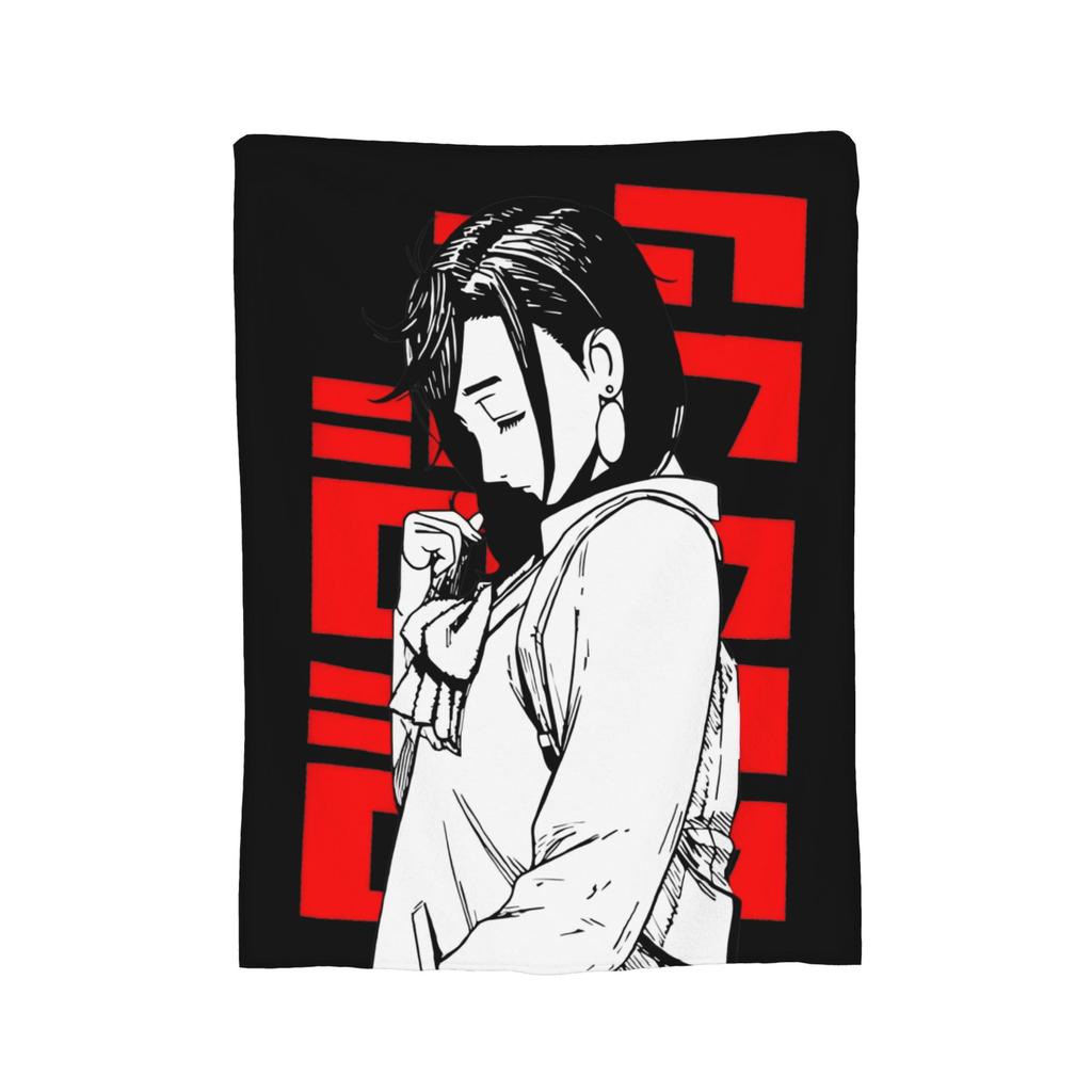 Anime Okarun Dandadan Flannel Blanket  Awesome Throw Blankets for  Sofa Bedding Lounge 125*100cm Quilt,