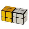 QiYi Mirror 2x2 Magic Cube Puzzle Speed Magic Cube Золотая/Серебряная наклейка Кубик Игрушки для детей