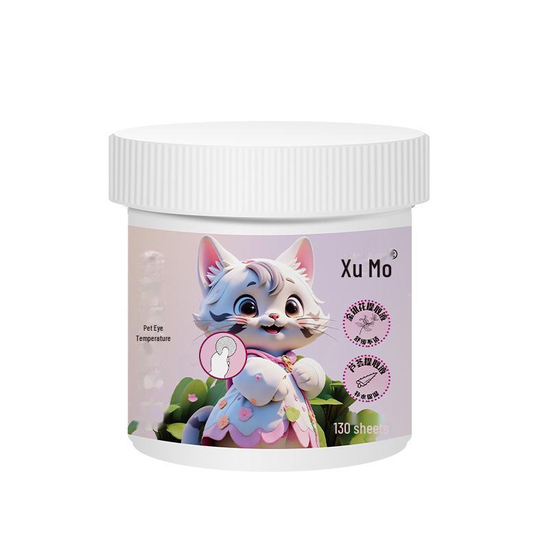 Салфетки для глаз Xumo Pet: Улучшенное средство для удаления следов от слез, нежные влажные салфетки для кошек, увеличенное количество.