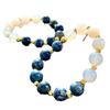 Retro Natural Lapis Lazuli White Chalcedony Bracelet Bracelet.