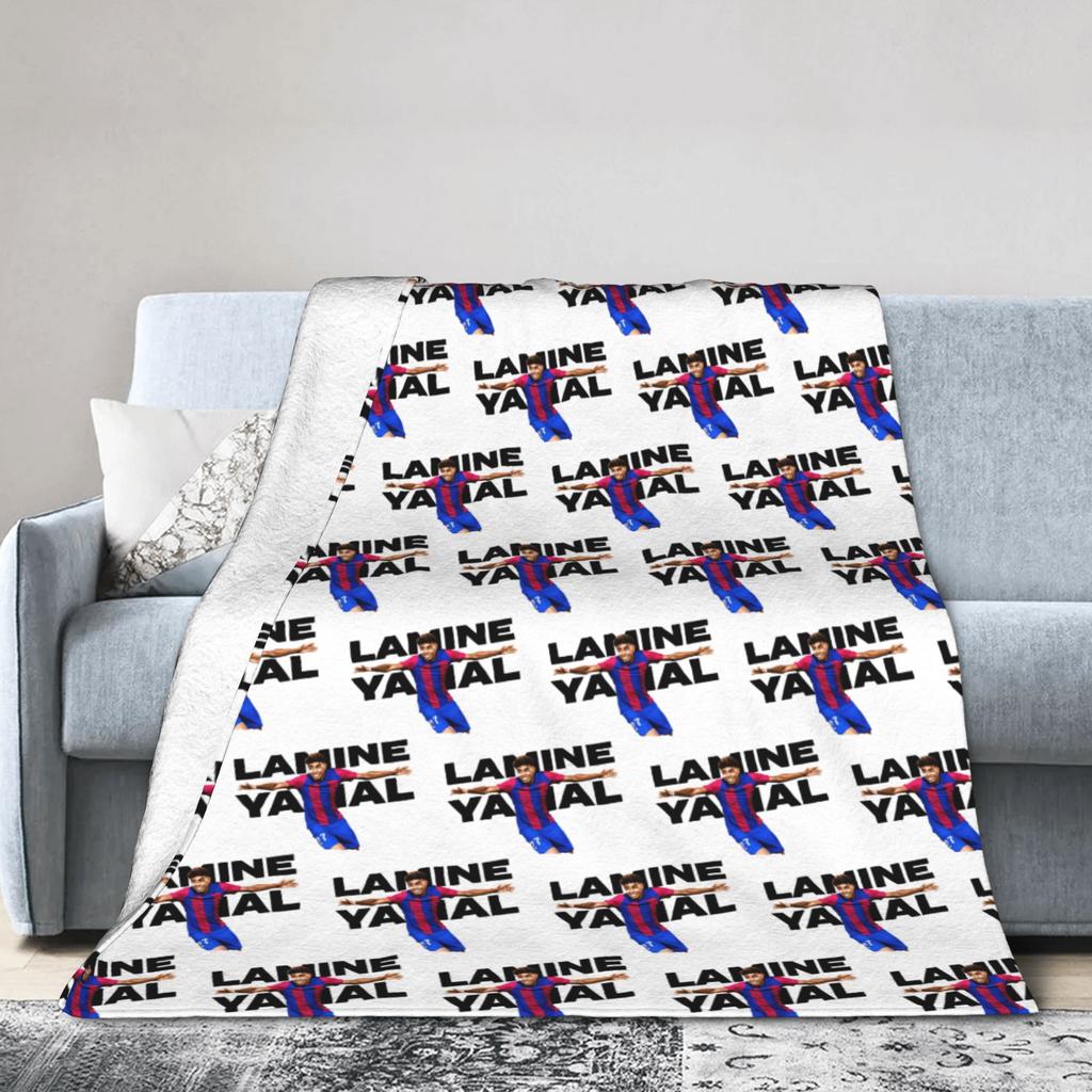 Ламин Ямаль Одеяла Футбол Футбол Фланелевое Новинка Теплое Плед для Дома Ресторана Текстильный Декор