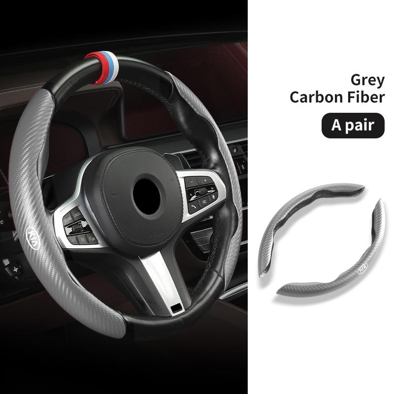 For KIA Carbon Fiber Steering Wheel Trim Non slip Durable Split Wheel Protector Stinger Optima Cerato Soul Venga Forte Spectra nvhs30