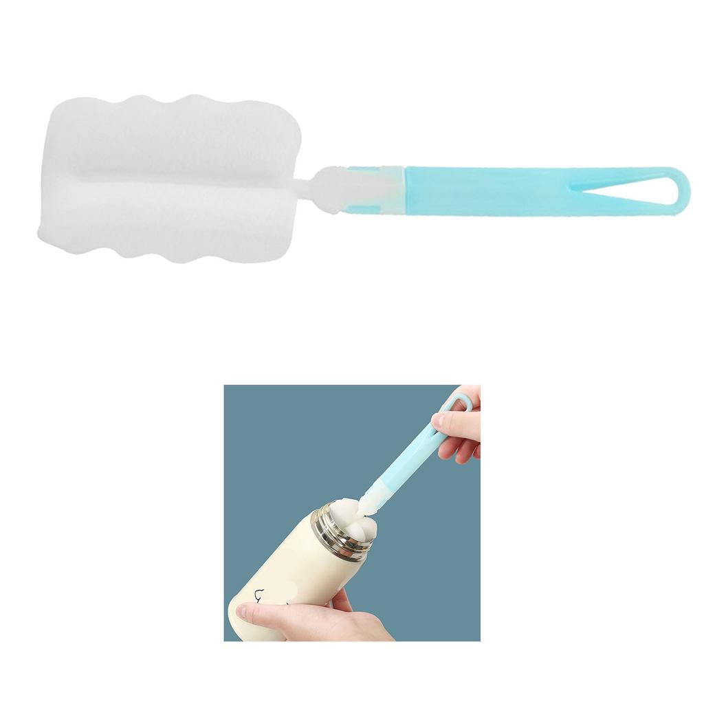Длинная ручка для бутылочек Щетка для универсальной губки для чистки вакуумных бутылочек для кормления