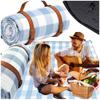 Waterproof garden picnic blanket 200x200 cm - blue