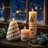 Waterproof Candle Transfer Paper Christmas Stickers, DIY Holiday Craft Supplies, Art Decorative Decals for Making And Festive Home Decor Atmospheric
