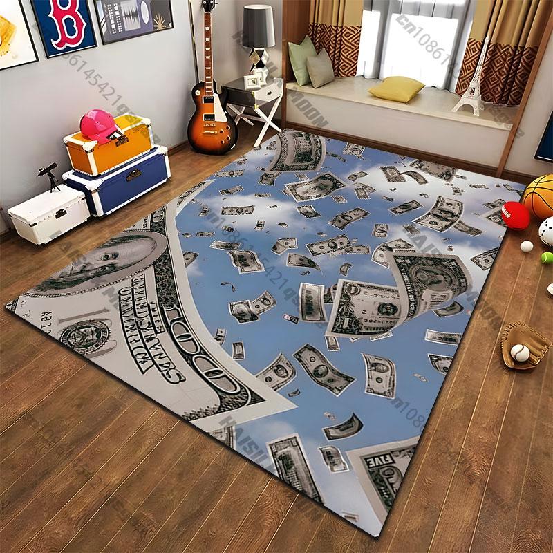 Money gold billscarpet Yoga living room room decor children's crawling mat doormat area rug games floor mat