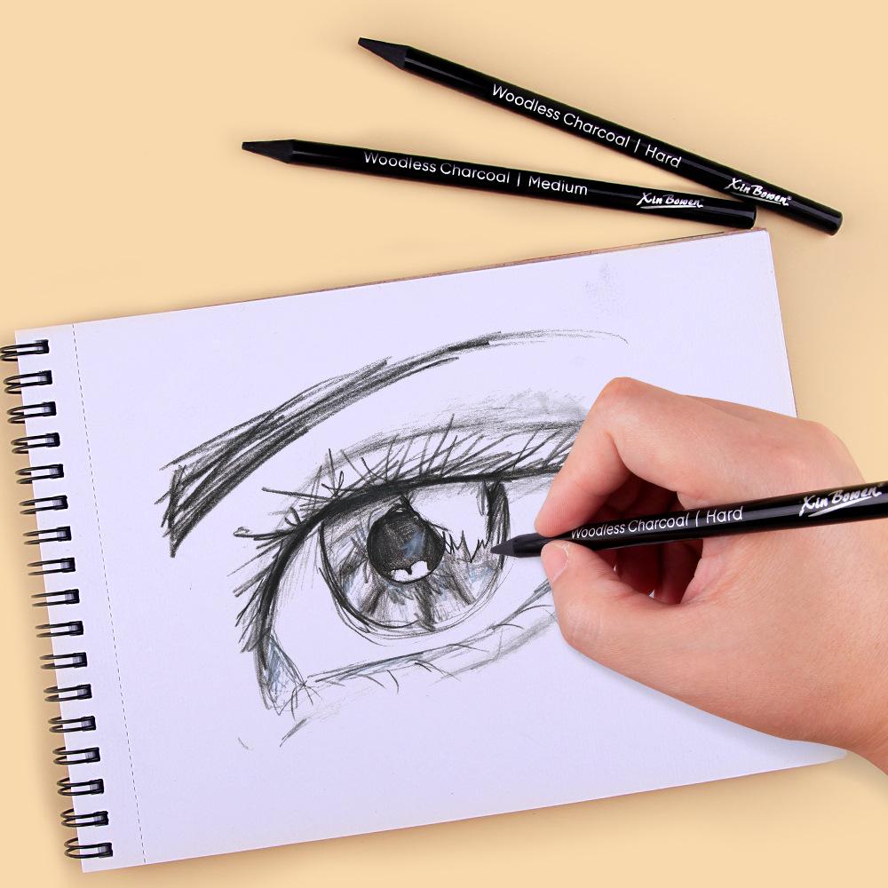 3-Piece Set Soft Medium Hard Sketching Pencils for Students & Artists