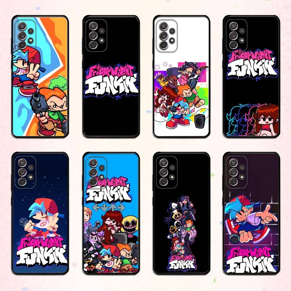 Ритм-игра Friday Night Funkin Чехол для телефона Samsung S 25,24,23,22,30,21,10,9,Ultra,Plus,Lite,FE,4,5 G Мягкий черный чехол
