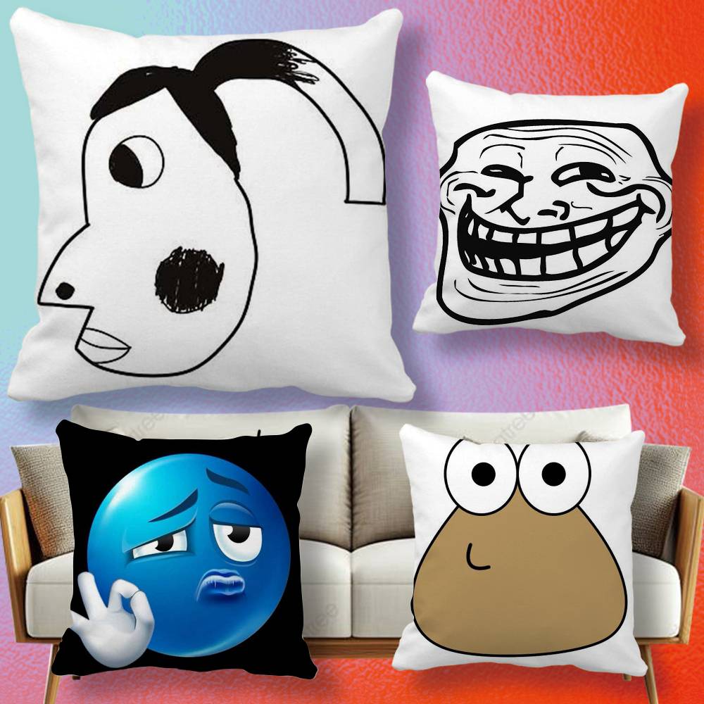 Новая смешная наволочка TrollFace подарок Высококачественная цифровая печать Удивительный яркий рисунок Для дома