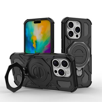 Магнитный бронированный чехол для iPhone 16 Pro Чехлы для iPhone 16 Pro 16e iPhone 16 Pro Max Чехол Magsafe Беспроводная зарядка Чехол для телефона