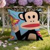 Мультяшная наволочка с обезьянкой P-Paul Frank, двойного назначения для дома и автомобиля: Двусторонняя конструкция для максимального комфорта