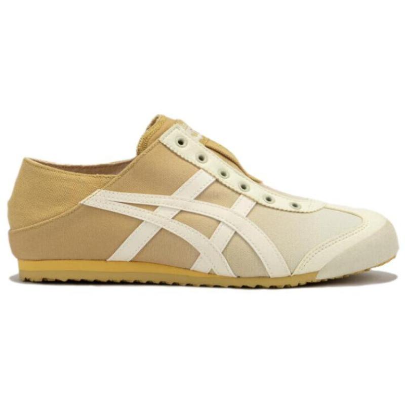 Onitsuka Tiger MEXICO 66 Anti Slip Wear Resistant Low Top Casual Shoes Unisex Yellow White Sneakers 1183C262-100