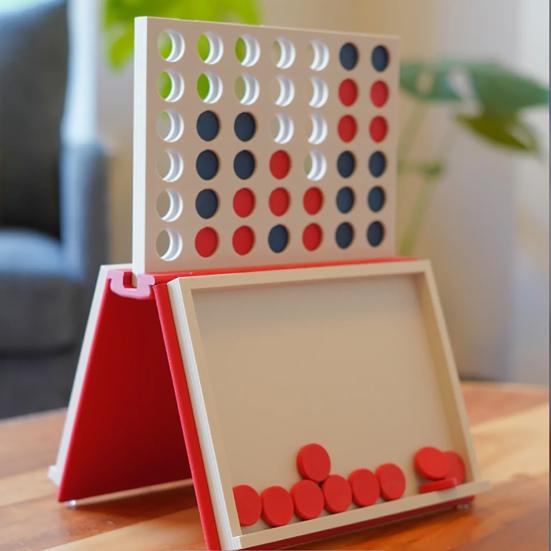 Настольная игра «Четыре в ряд» с магнитной застежкой, встроенным хранилищем, для путешествий, семейных вечеров, вечеринок, в форме книги, стратегическая настольная игра «Четыре в ряд»