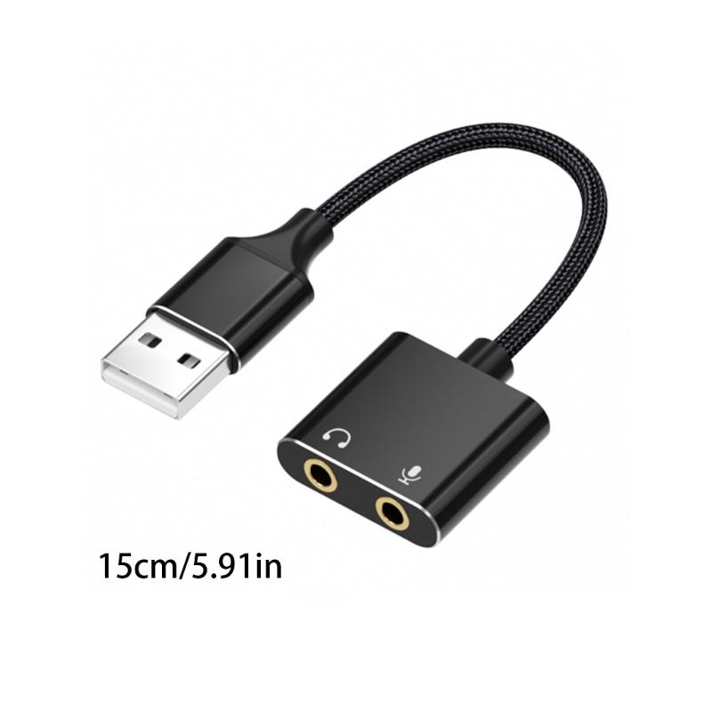 2-канальный USB-адаптер звуковой карты для наушников и микрофона, улучшающий качество звука для P4, ПК и ноутбуков