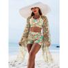 2025 New Stylish Bikini Three-Piece Set with Cover-Up
