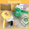 Cat The In The Trash Can Plush Keychain Cartoon Pendant Hanging Gift Decoration