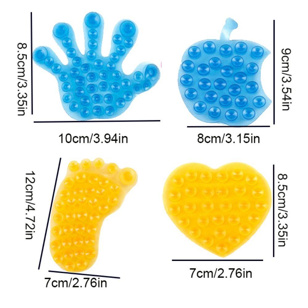 Ceramic Tile Cartoon Shape Anti-slip Suction Cup Soap Sucker Window Sticker Bathroom Accessories