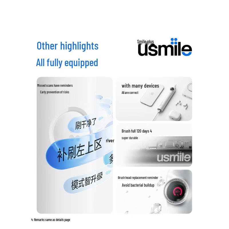 usmile Y30S Electric Sonic Toothbrush CN plug (adapter included)
