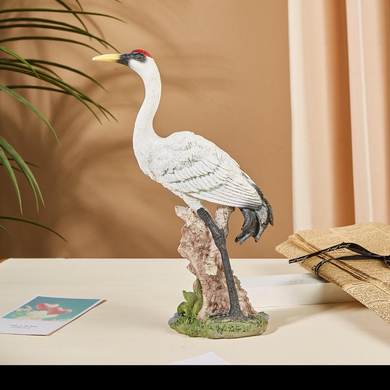 Уличная имитация смолы, украшение в виде крана, модель животного, скульптура, сад, бассейн, ландшафтный дизайн, декоративный реквизит
