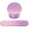 Laborio Mouse Pad Wrist Rest Integrated Mouse Pad Wrist Support Ergonomic Pink Purple (Gradient Set)