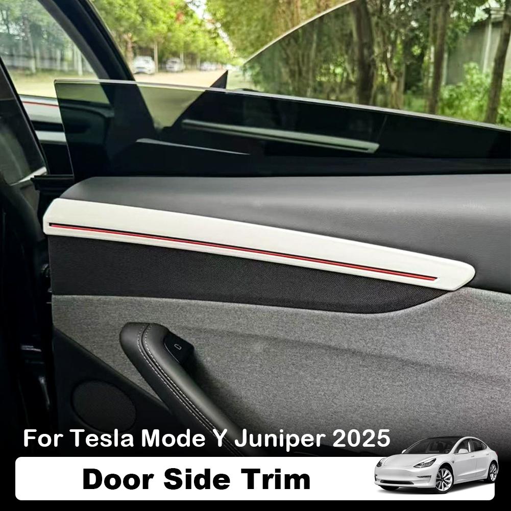 Для Tesla Model Y Juniper 2025 Накладка на боковую часть двери Декоративная планка Аксессуары 4 шт. Наклейка на дверь автомобиля Внутренняя декоративная наклейка U4B4