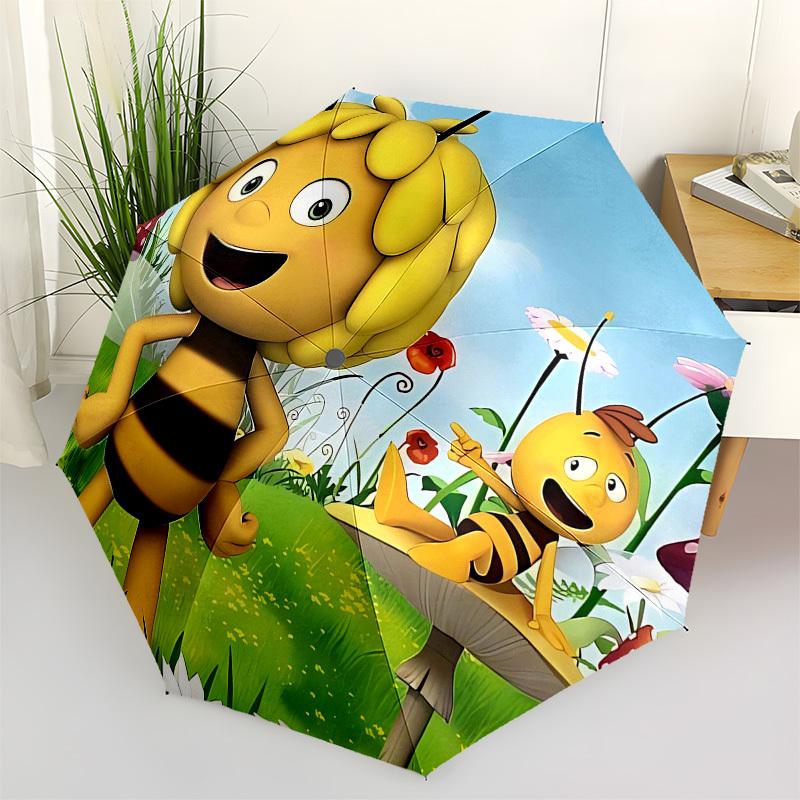 Bee Garden Automatic Opening and Closing, 8 rib Structure Portable Umbrella, Suitable for Men and Women in All Seasons Perfect Gift for Hol