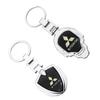 1pcs new metal Zinc Alloy Car KeyChain sticker Key Chain Keyring Key Ring Creative Emblem Auto Badge accessories For Mitsubishi