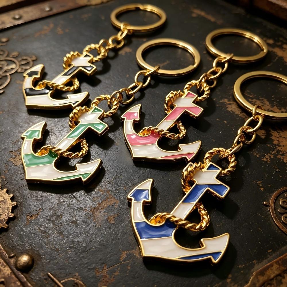 Charm Retro Metal Ship Anchor Keychain Bag Hanging Adventure Shipr Pirate Keyring Badge Car Key Trendy Personalization Gifts