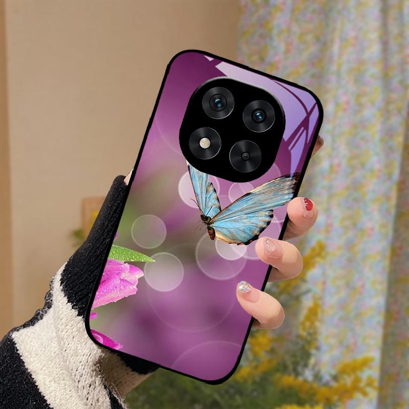 Чехол для Poco X5 / X6 / X7 Жесткий ПК Закаленное Стекло Защитная Крышка Телефона Для Xiaomi Poco X7 Pro 5G Модные Роскошные Стеклянные Защитные Корпуса
