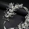 Цинк Сплав Цинка Лист Свадебный Обруч Ручной Работы Стразы Цепочка На Голову Роскошный Хрустальный Аксессуар Для Головы Конкурс
