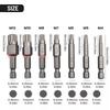 7Pcs Torx Bit Set 12 Point Torx Security Screwdriver Bit Set S2 Steel Impact Driver 50MM Electric Manual Screwdriver Drill Bit
