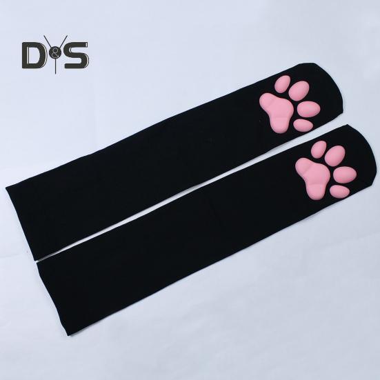 Гольфы Cat Paw для женщин с 3D-носками и подушечками Cat Claw, эластичные гольфы с силиконовыми вставками, костюм для косплея животных