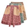 Anti-fouling Work Clothes Flower Cooking Half-waist Apron Fashion Half-length Apron Cooking
