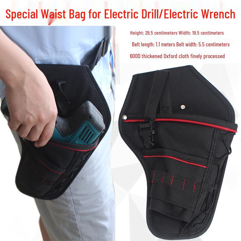 Утолщенная холщовая поясная сумка для мультиинструмента с большими и маленькими карманами для электриков