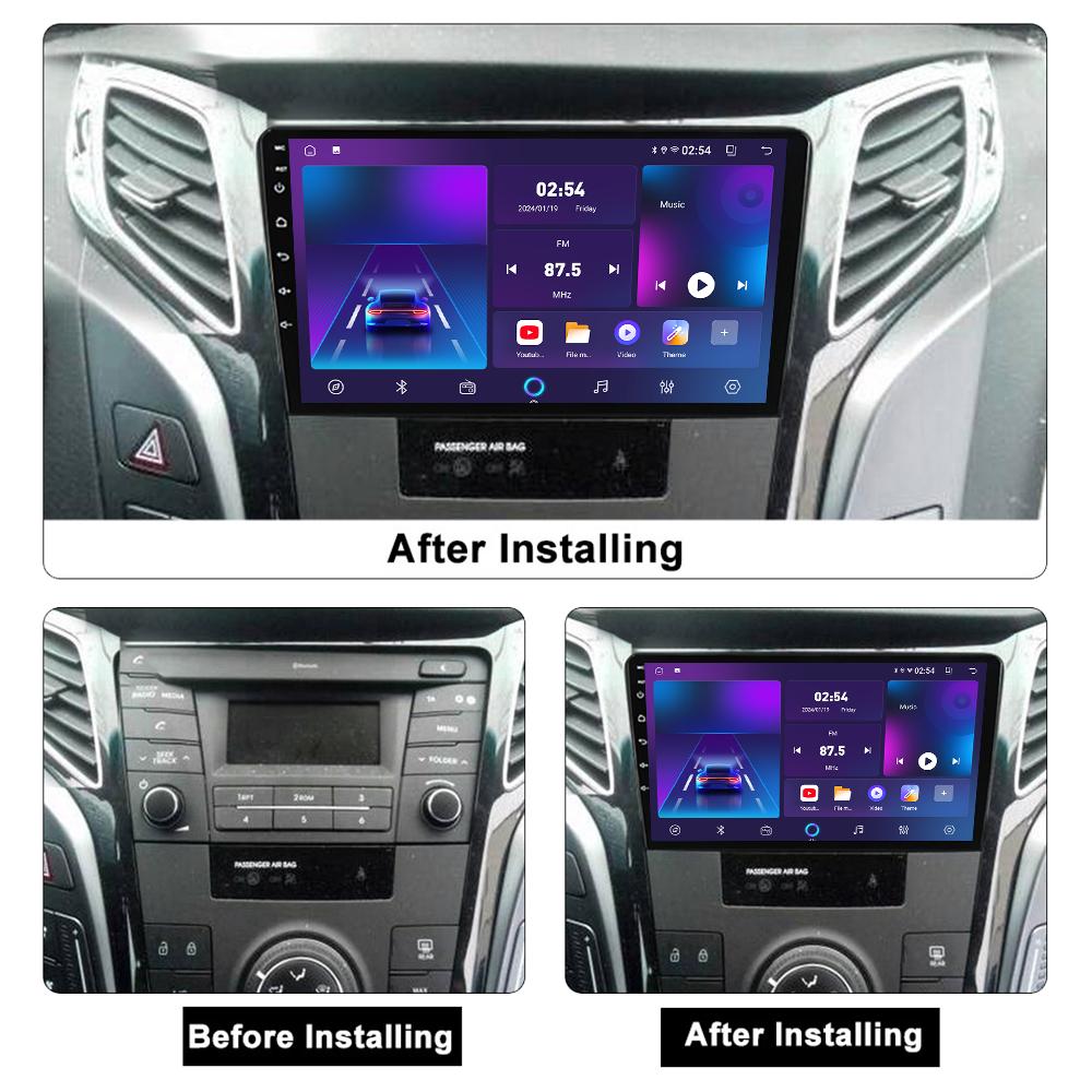 Android Carplay автомобильное радио для HYUNDAI I40 2012-2016 мультимедийный проигрыватель головное устройство стерео GPS навигация BT WIFI 4+64 ГБ