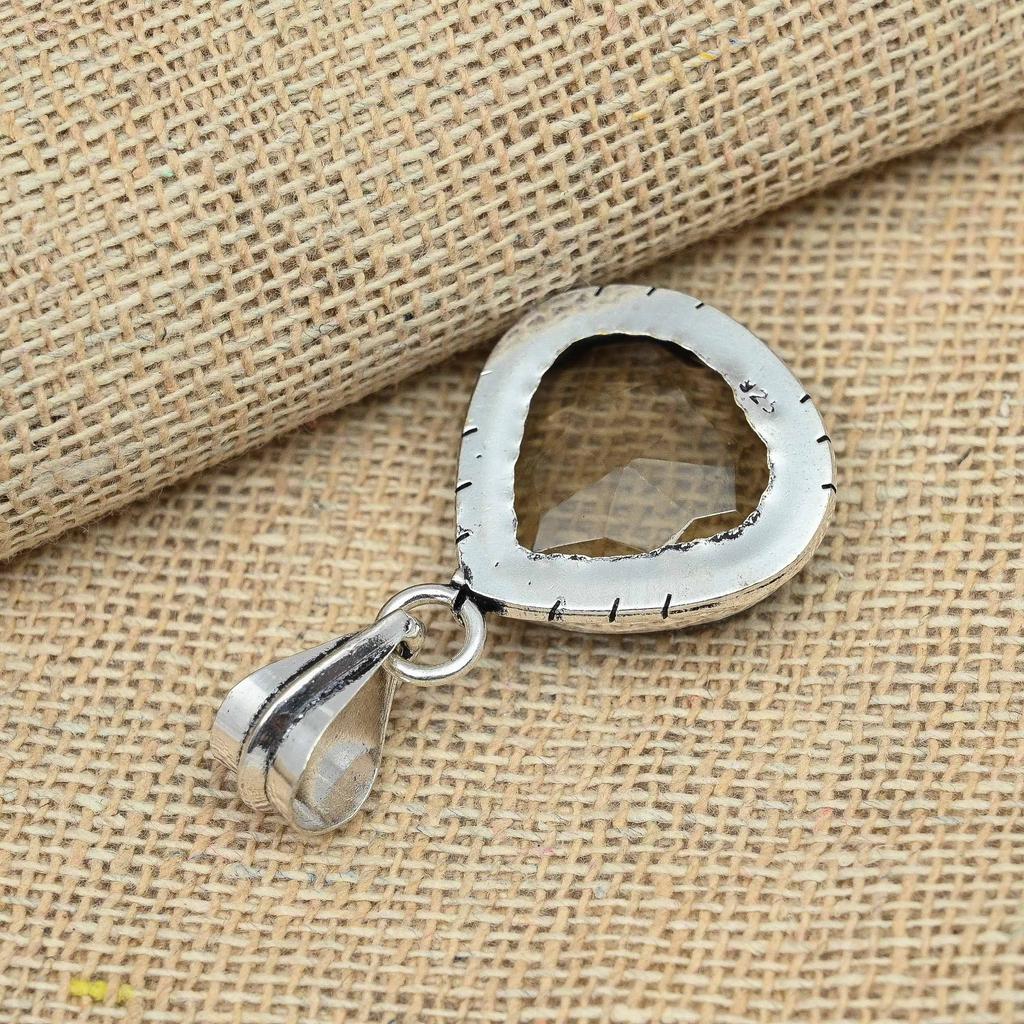 Дымчатый топаз Gemstone 925 Sterling Silver Ювелирные изделия ручной работы Свадебный подарок Подвеска