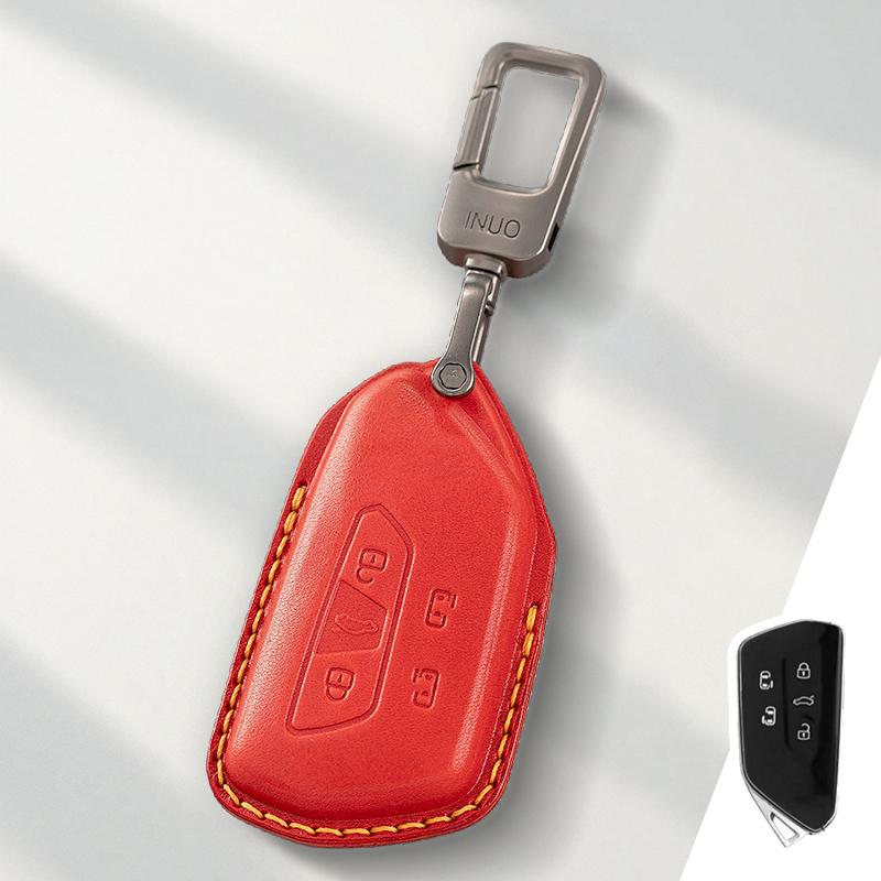 uwhxm4 Genuine Leather Protector for Volkswagen VW Golf  8MK8 ID 4 ID3for Skoda Octavia A8 MK4 Key Case Cover Fob