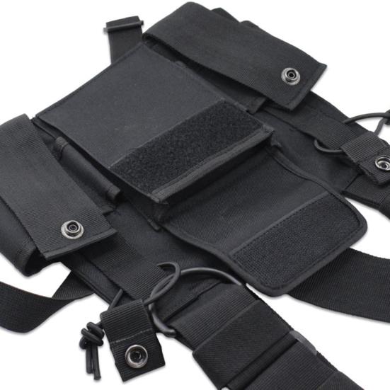 Универсальная нагрудная сумка для двухсторонней радиостанции, держатель для рации hands-free, регулируемая водостойкая сумка-жилет на грудь